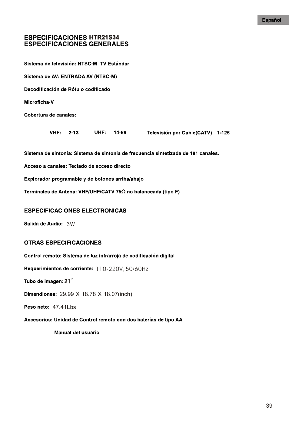 Т³гж 40 | haier HTR21S34 User Manual | Page 40 / 41