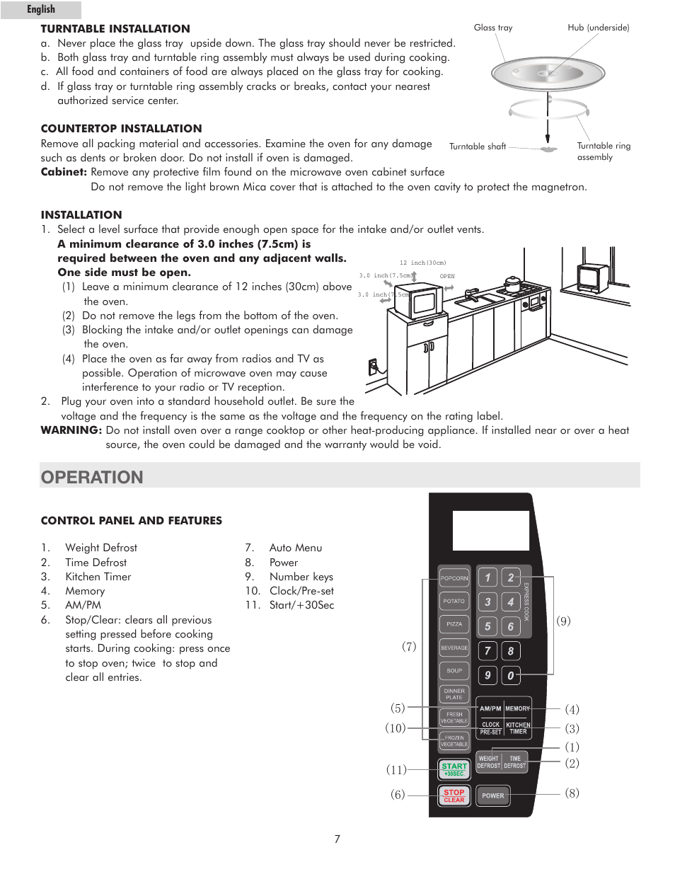 Operation | haier MWG7036RW User Manual | Page 8 / 16
