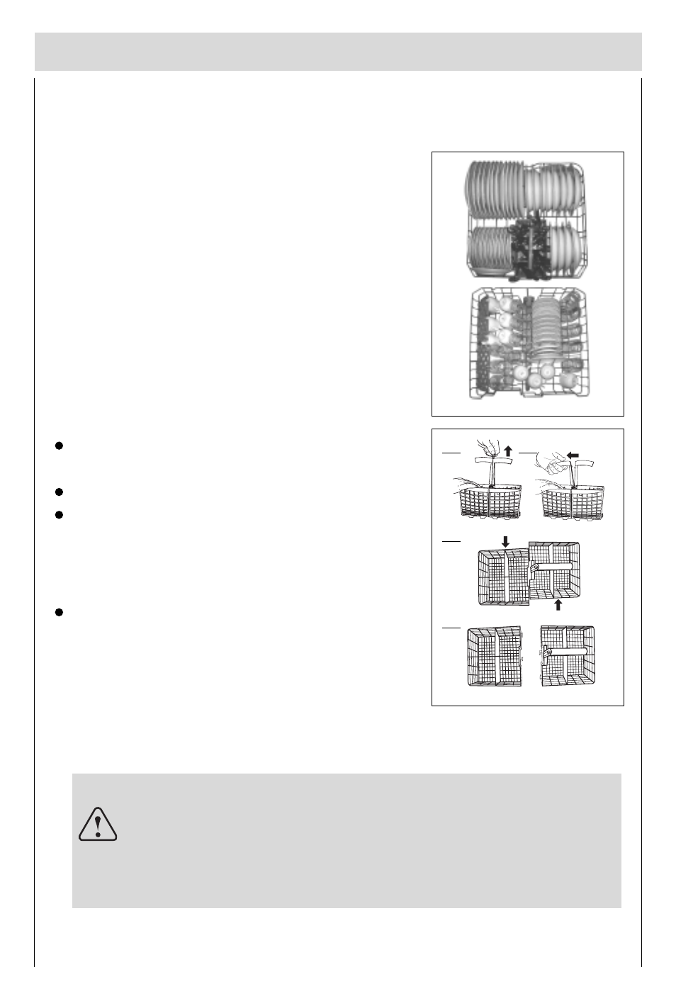 How to use the lower rack, Warning | haier HDW101SST User Manual | Page 10 / 21