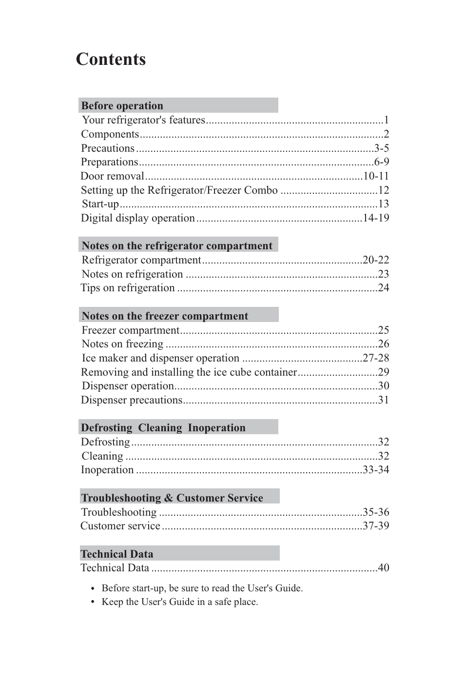 haier REFRIGERATOR / FREEZER COMBO HRF-6631RG User Manual | Page 2 / 44