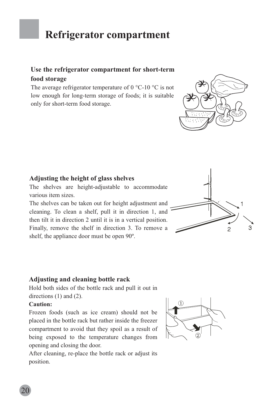 Refrigerator compartment | haier REFRIGERATOR / FREEZER COMBO HRF-6631RG User Manual | Page 22 / 44