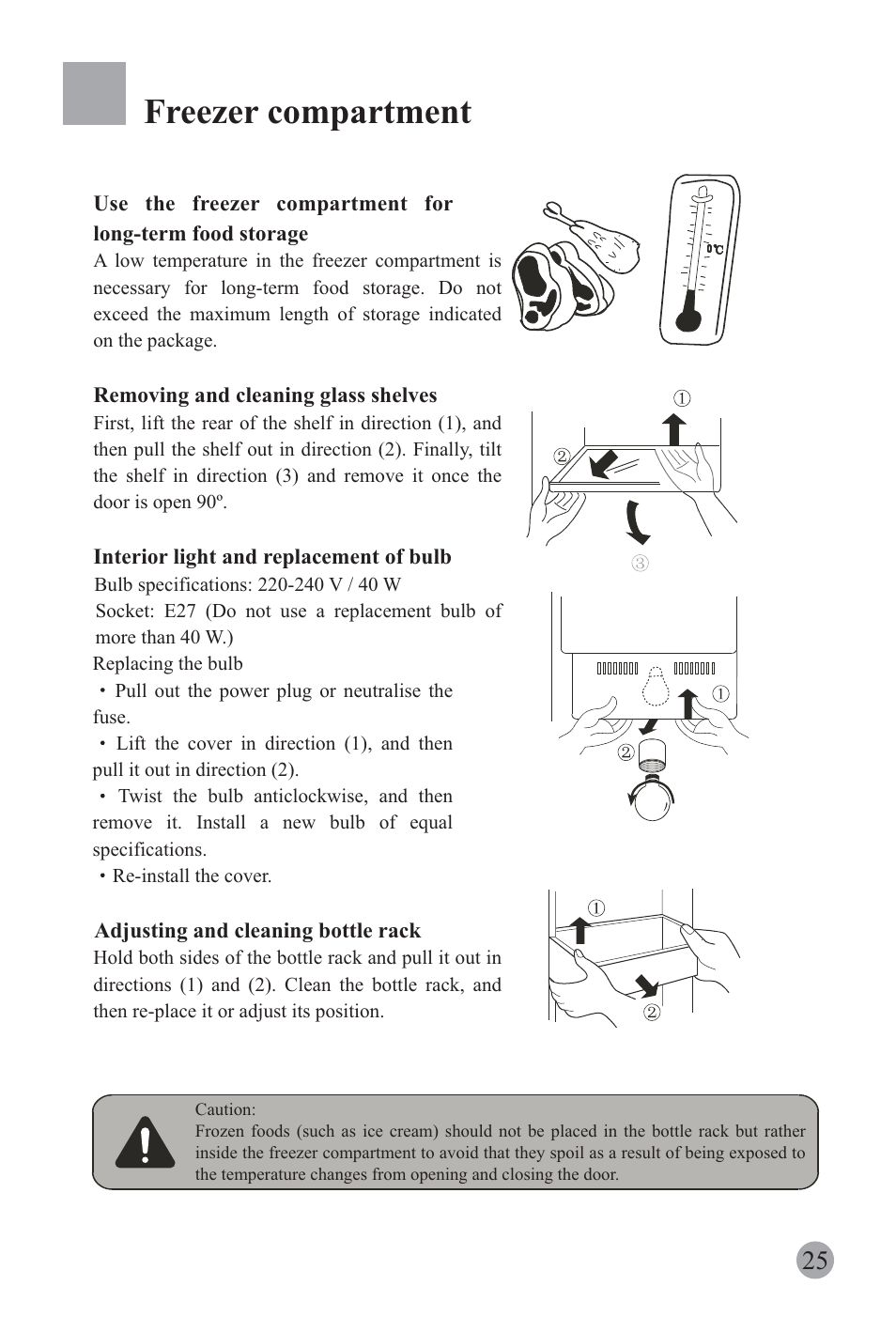 Freezer compartment | haier REFRIGERATOR / FREEZER COMBO HRF-6631RG User Manual | Page 27 / 44