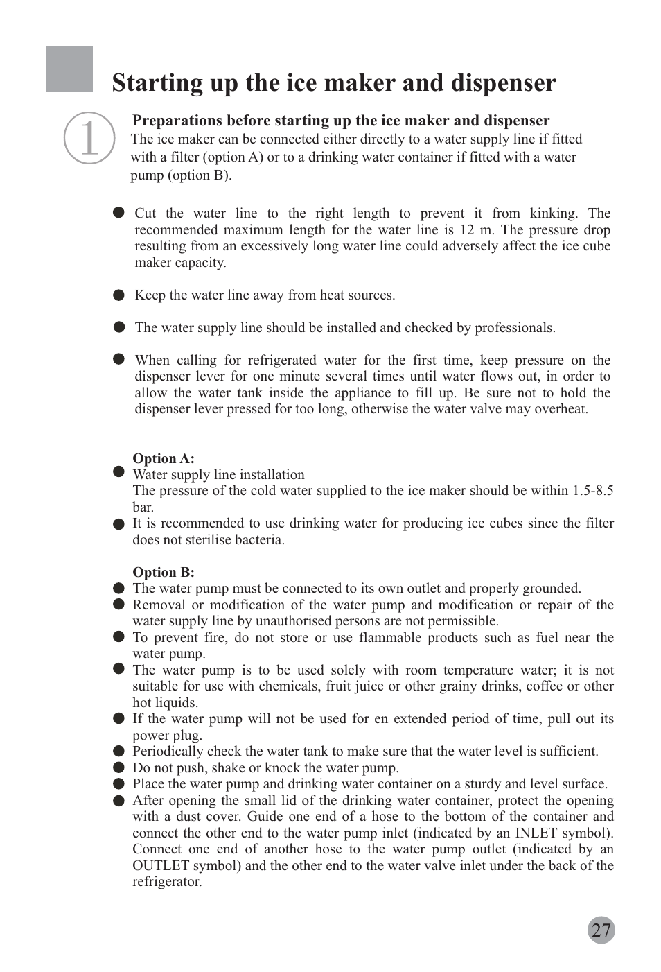 Starting up the ice maker and dispenser | haier REFRIGERATOR / FREEZER COMBO HRF-6631RG User Manual | Page 29 / 44