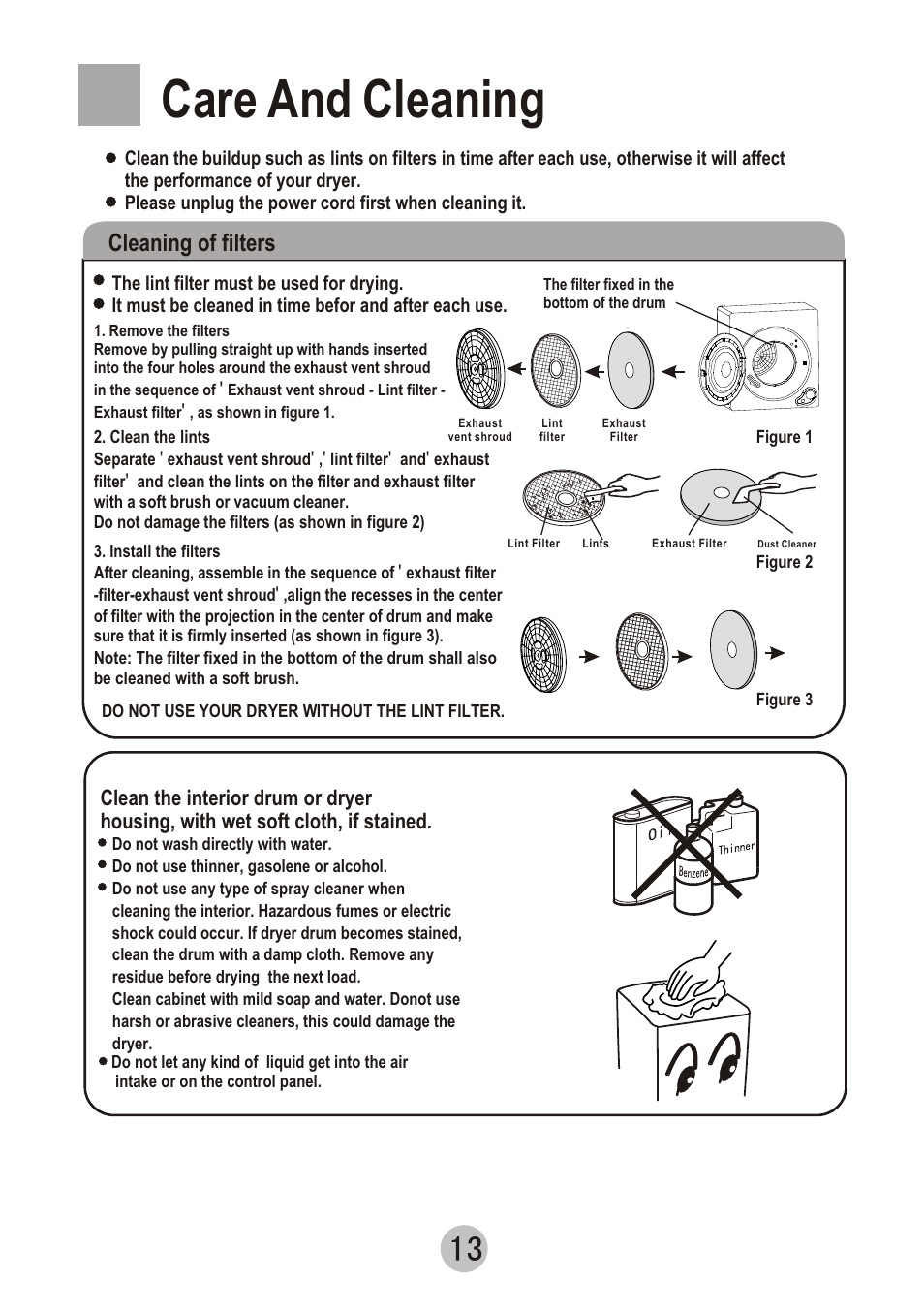 Т³гж 14, Care and cleaning, Cleaning of filters | haier GDZ5.0-61 User Manual | Page 14 / 16