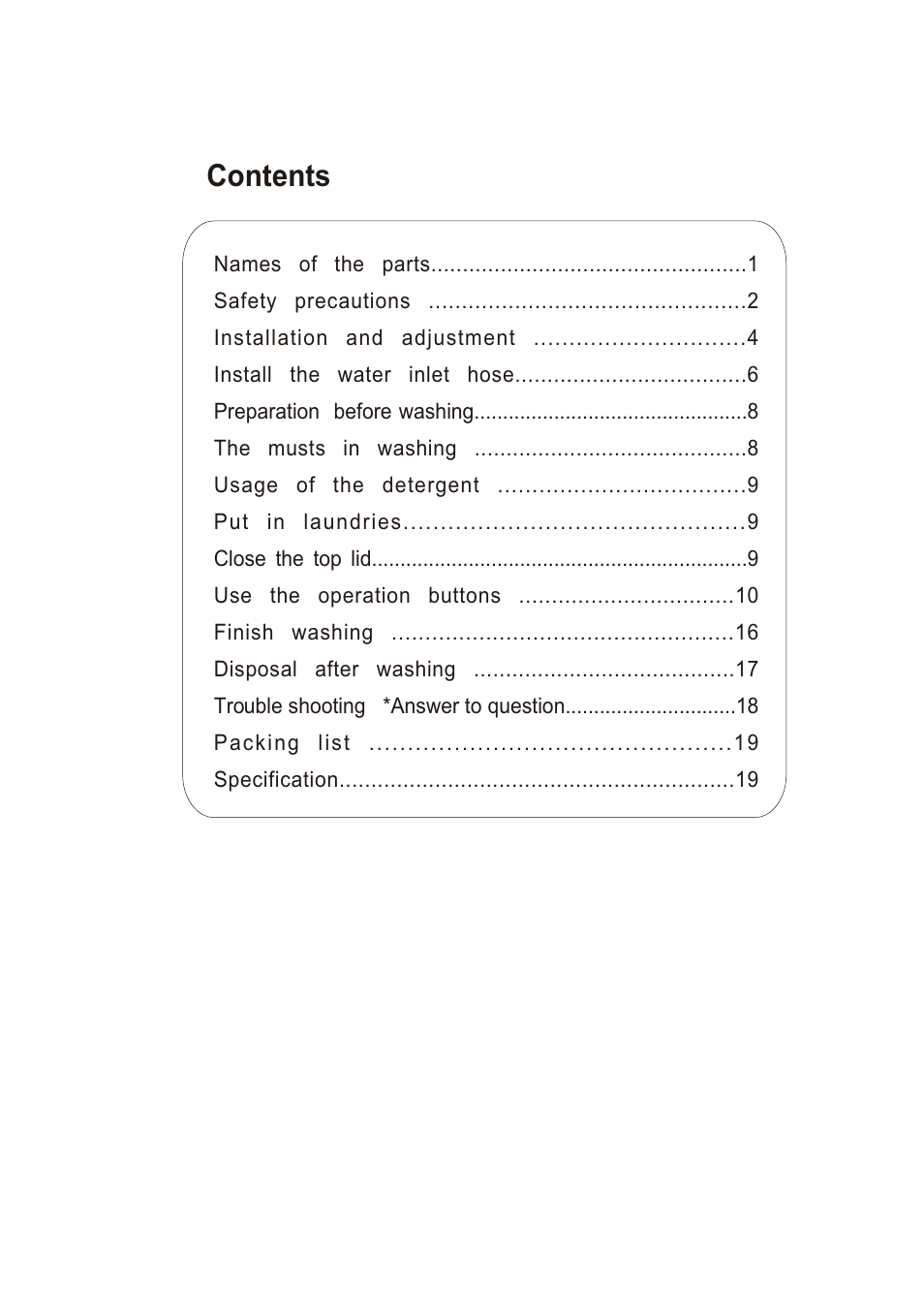 haier XQSB60-JN User Manual | Page 2 / 20