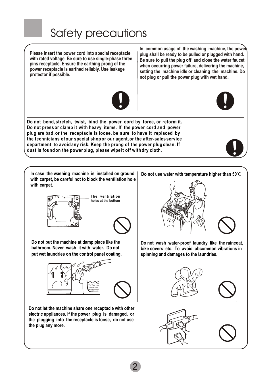 Т³гж 4, Safety precautions | haier XQSB60-JN User Manual | Page 4 / 20