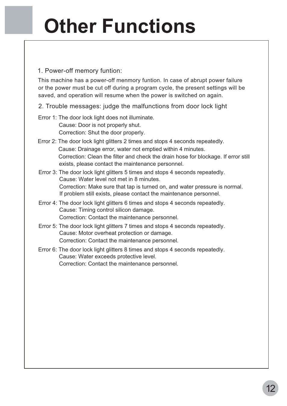 Other functions | haier HBF855TVE User Manual | Page 14 / 18