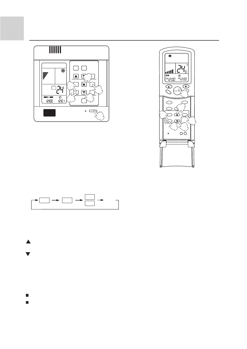 Operating instructions, Timer on-off, 3)time setting for timer on | 5)time setting for timer off, 4) time confirming for timer on, 6)time confirming for timer off, Press time button, Blank on off on off, On off | haier AE092FCAJA User Manual | Page 13 / 35