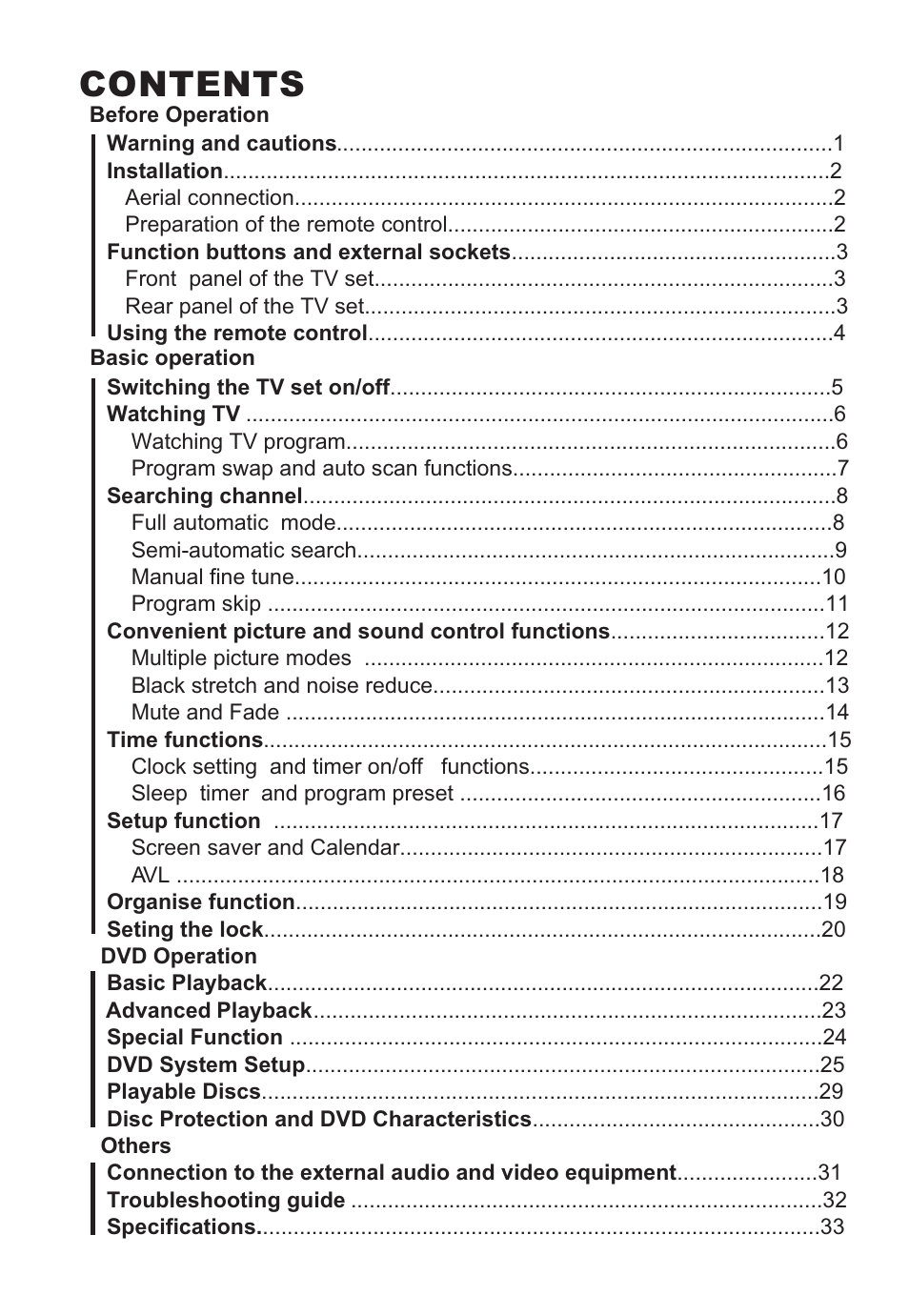 haier 5115DVD User Manual | Page 2 / 35