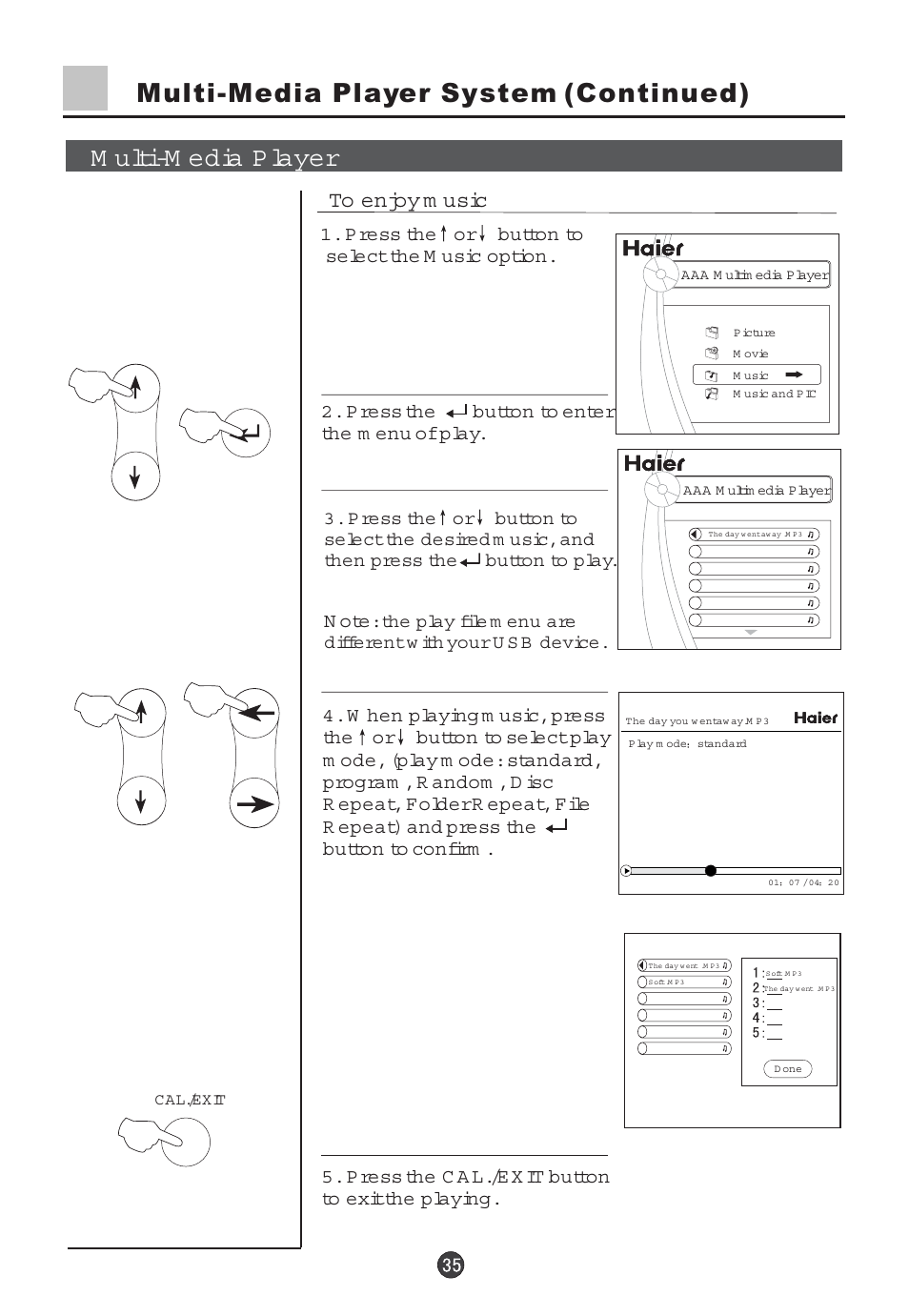 haier 29F5D User Manual | Page 36 / 45