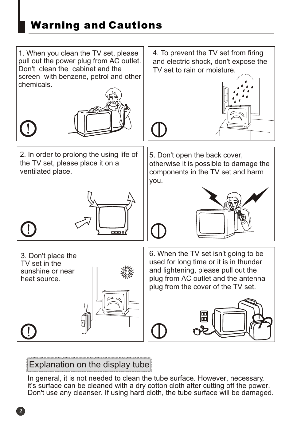 Т³гж 4, Warning and cautions | haier 21F3A User Manual | Page 3 / 29