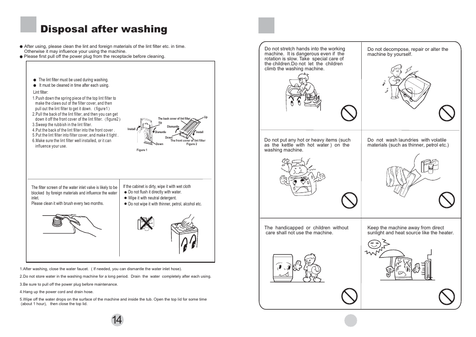 Disposal after washing | haier HWM6802 User Manual | Page 5 / 9