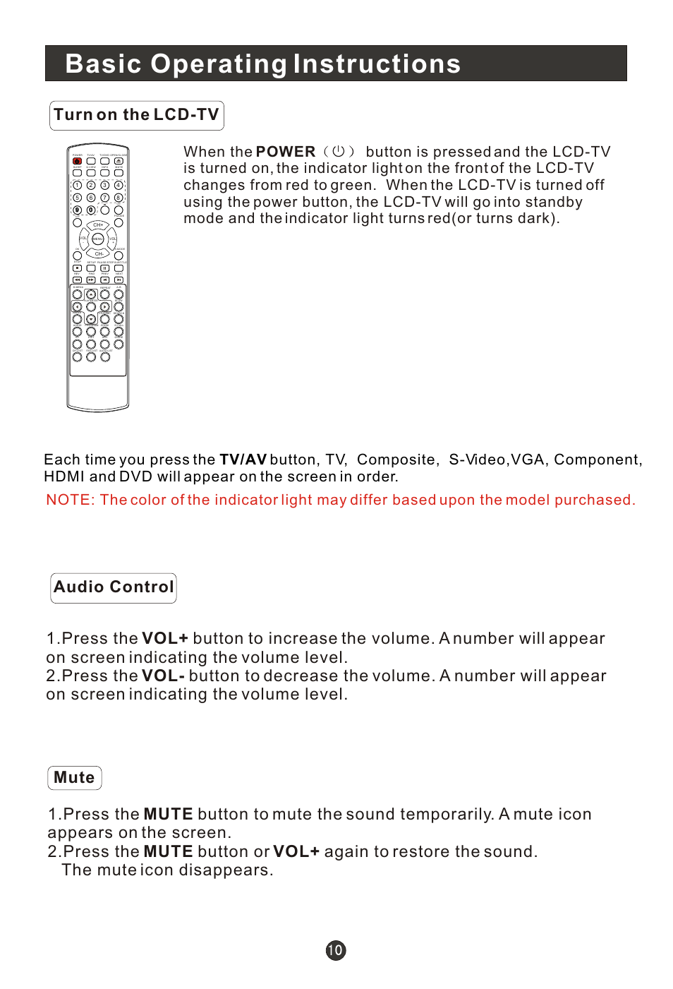 Т³гж 15, Basic operating instructions, Turn on the lcd-tv | haier HLC22E User Manual | Page 15 / 43