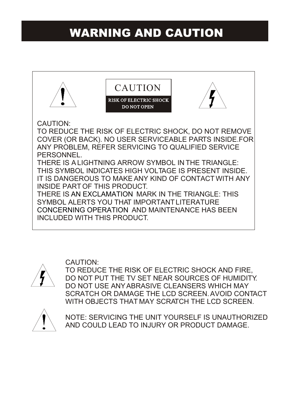 Т³гж 2, Warning and caution | haier HLC22E User Manual | Page 2 / 43