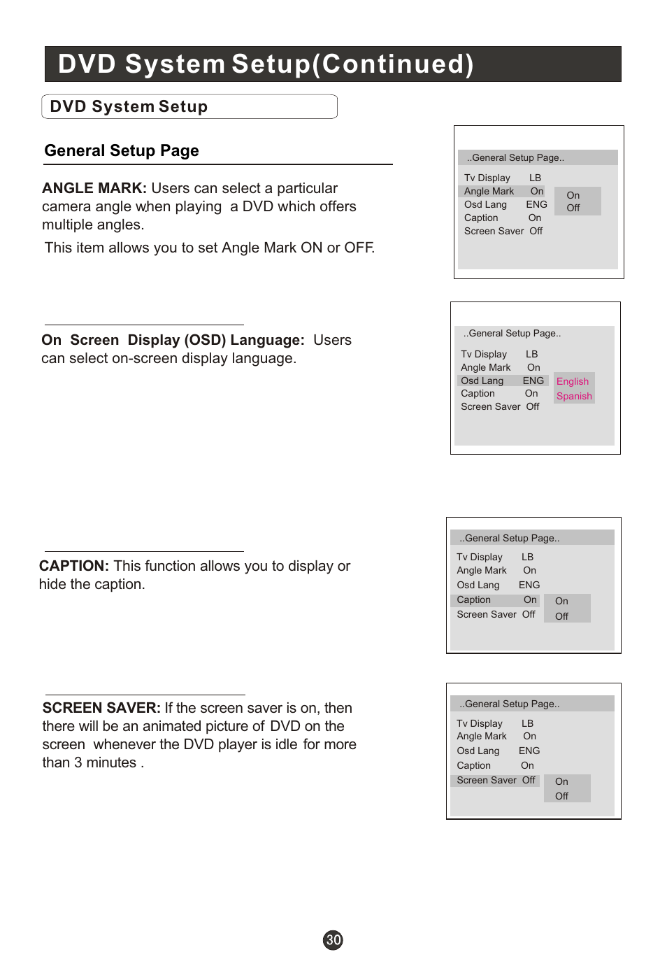 Т³гж 35, Dvd system setup(continued), Dvd system setup general setup page | haier HLC22E User Manual | Page 35 / 43