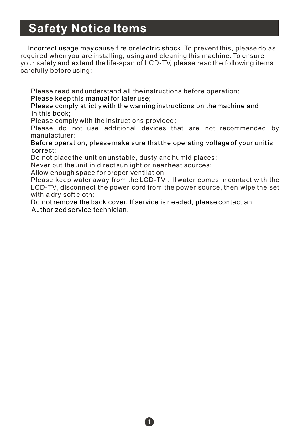 Т³гж 6, Safety notice items | haier HLC22E User Manual | Page 6 / 43