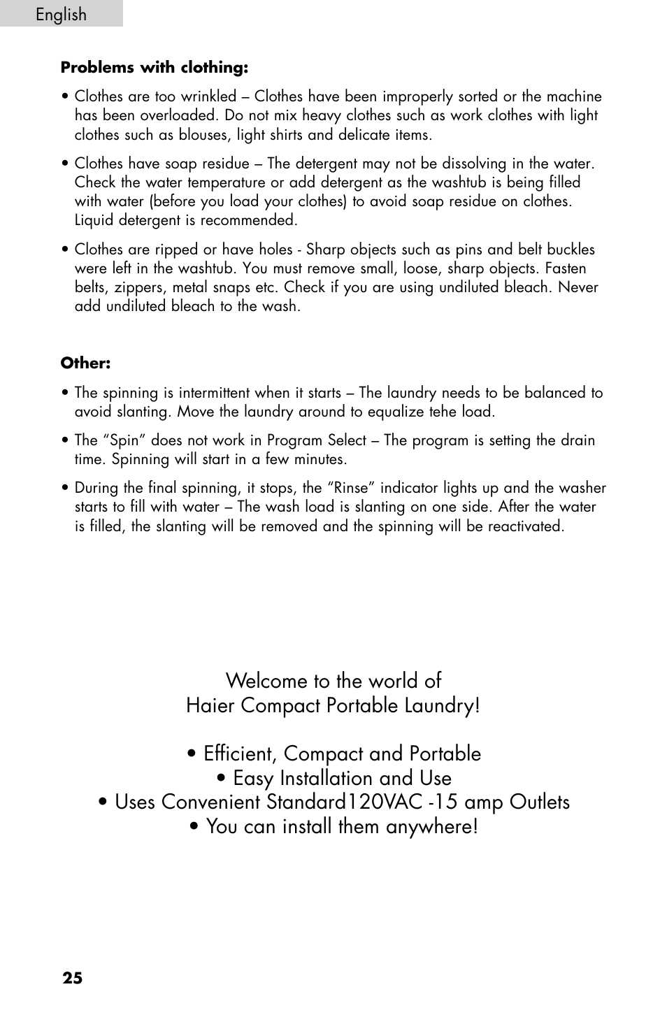 haier WD-9999-14 User Manual | Page 26 / 28