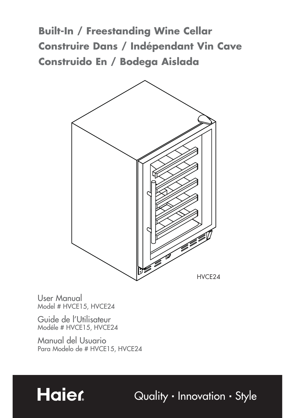 haier HVCE24 User Manual | 44 pages