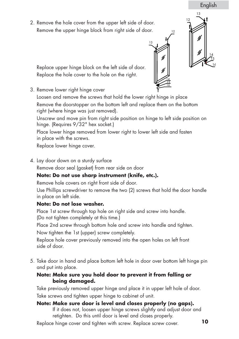 English | haier HVCE24 User Manual | Page 11 / 44