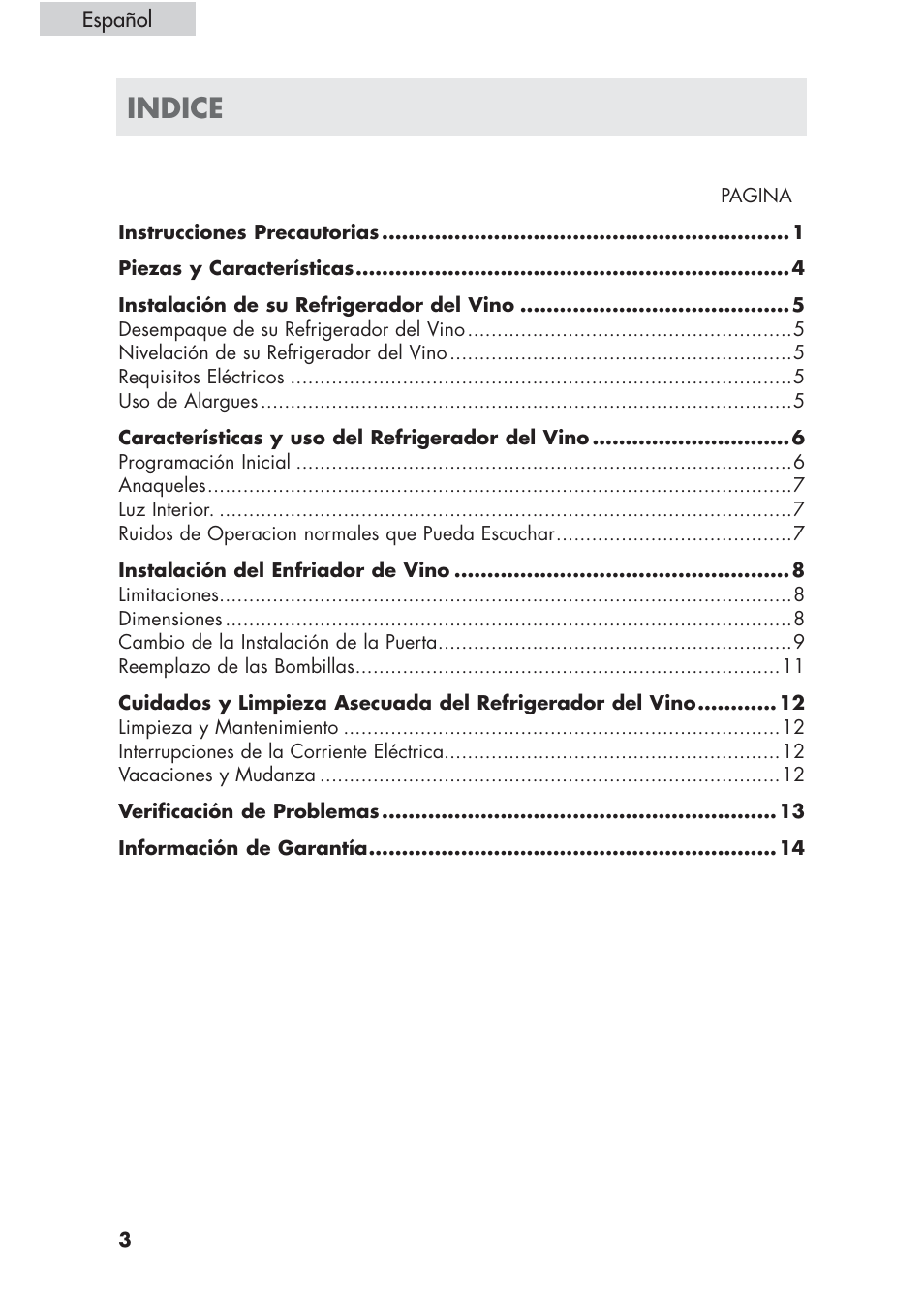 Indice | haier HVCE24 User Manual | Page 32 / 44