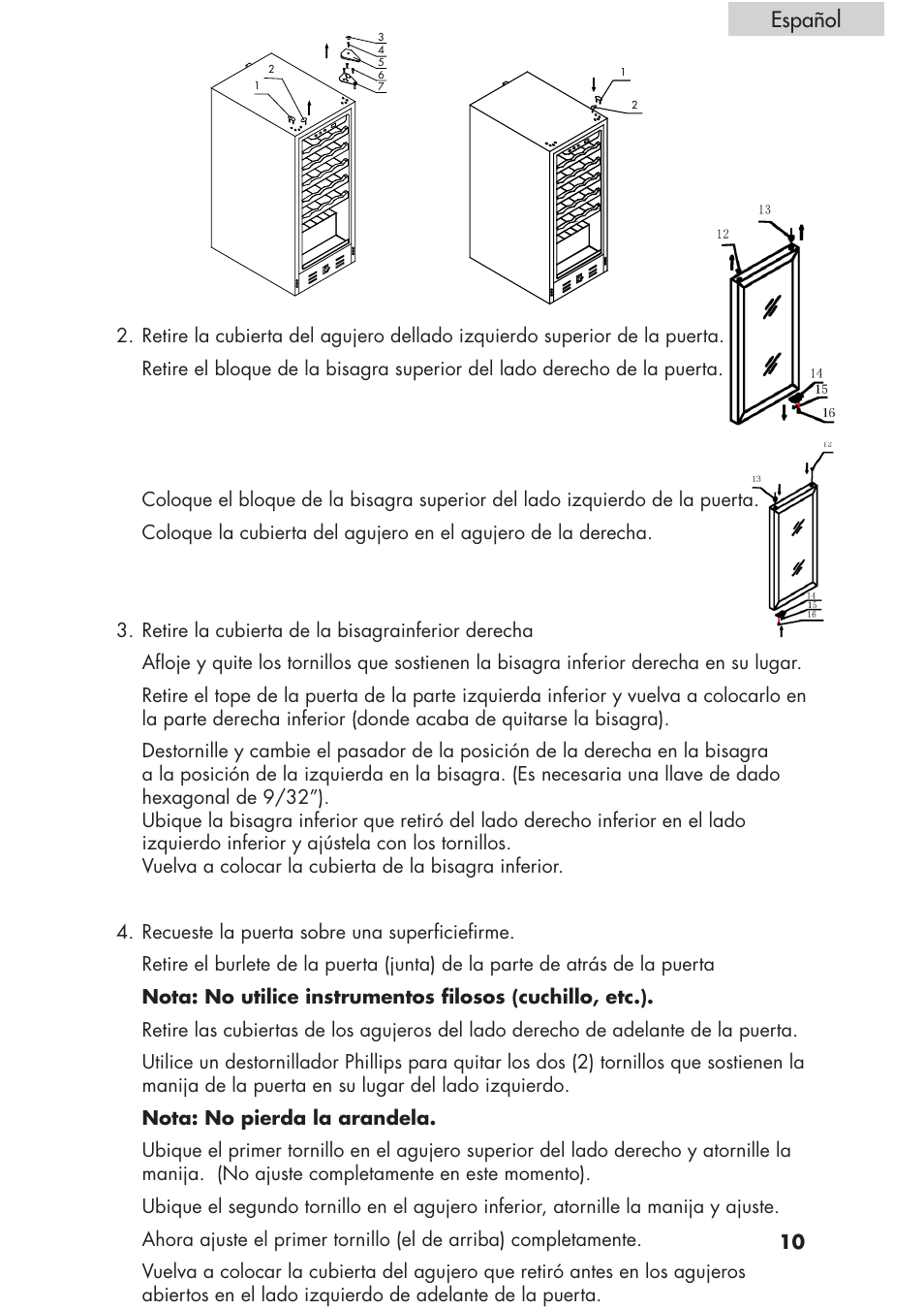 Español | haier HVCE24 User Manual | Page 39 / 44