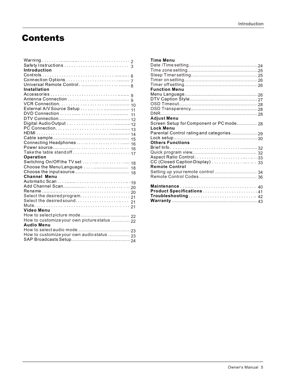 haier HL32S User Manual | Page 5 / 44