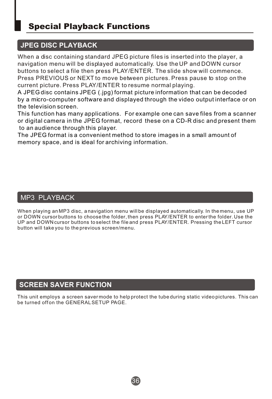 Т³гж 37, Special playback functions | haier NX-565 User Manual | Page 37 / 45