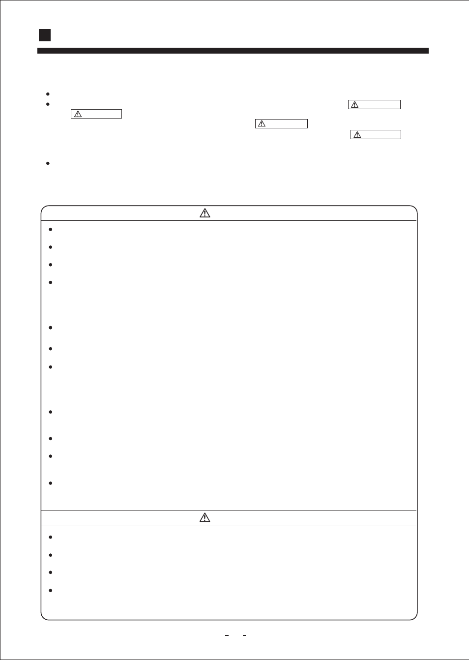 Installation manual for indoor unit, Safety precautions | haier Duct Type Air Conditioning No. 0010572410 User Manual | Page 16 / 24