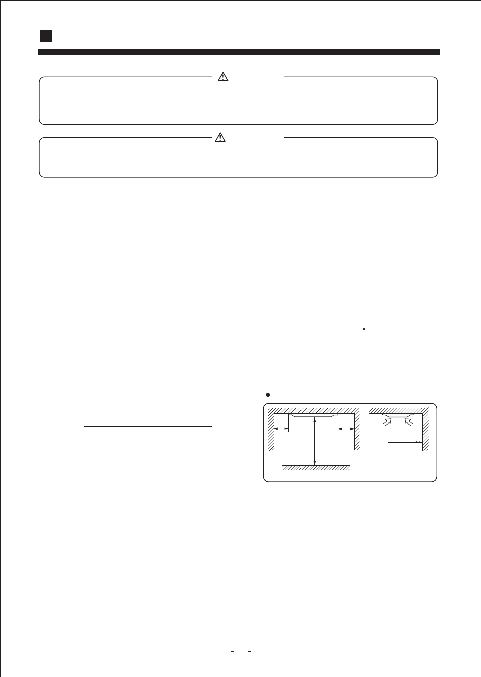 Installation manual for indoor unit, Notice, Warning | haier Duct Type Air Conditioning No. 0010572410 User Manual | Page 17 / 24
