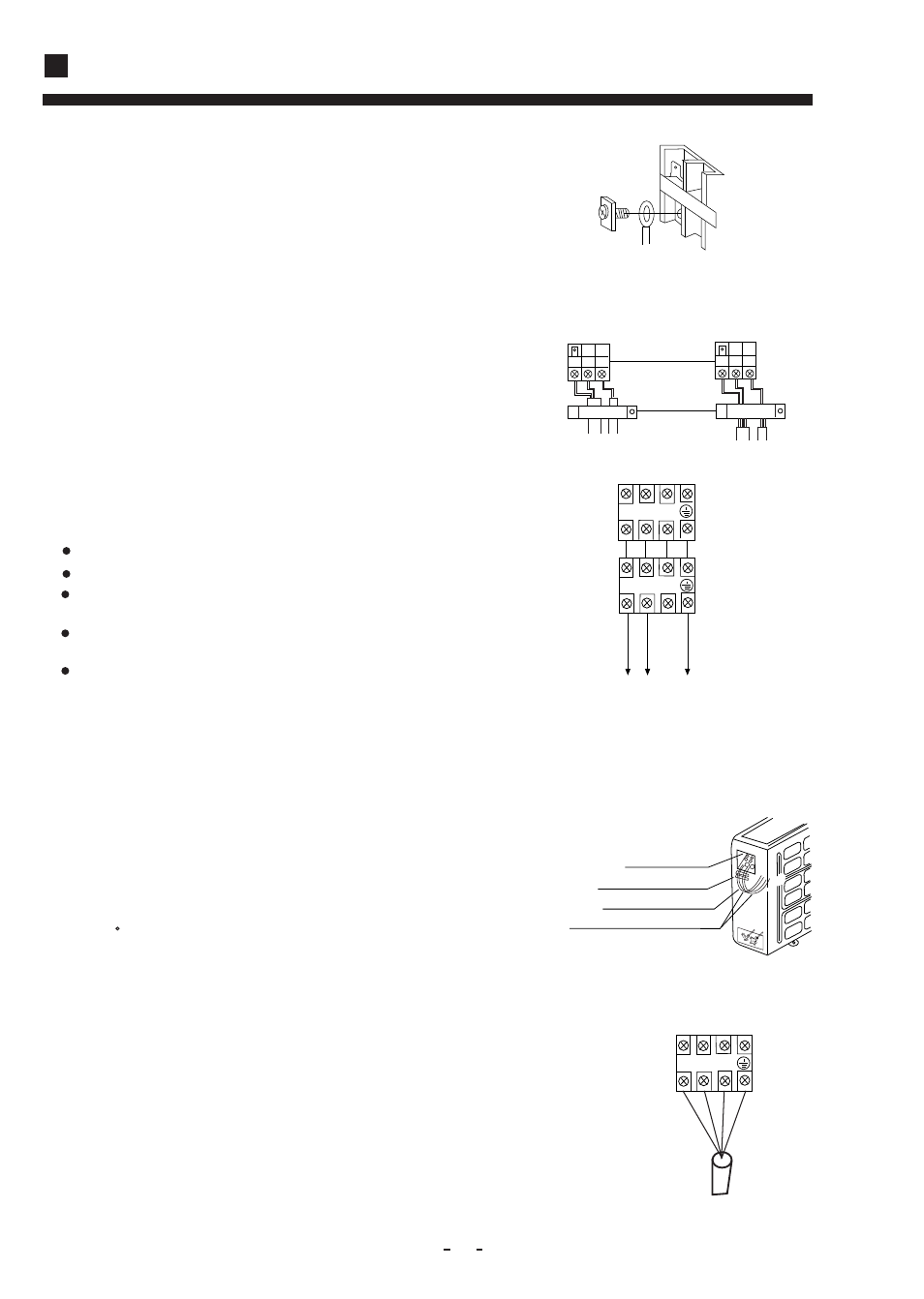 Installation manual for electric wiring, Wiring methods: 1.wiring method of ring terminal, Wiring method of straight terminal | Crimp connection method of connecting line, Wiring of indoor unit, Installation fixing, Wiring connection, Electric wiring | haier Duct Type Air Conditioning No. 0010572410 User Manual | Page 22 / 24