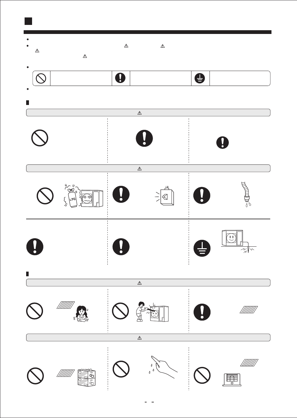 Safety precautions, Cautions for installation, Cautions for operation | haier Duct Type Air Conditioning No. 0010572410 User Manual | Page 4 / 24