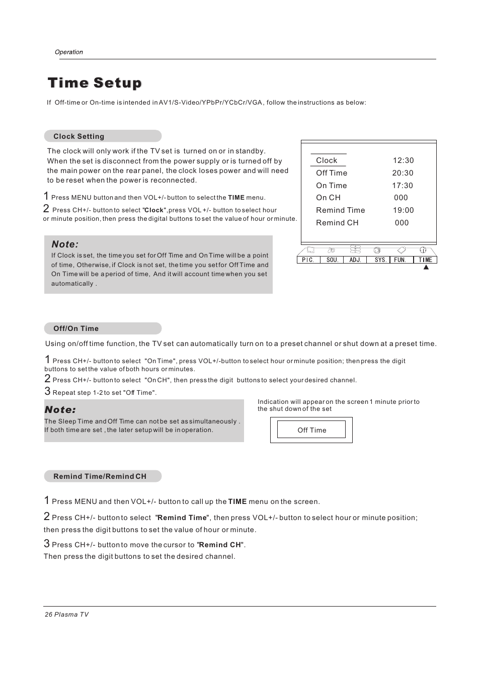 Time setup | haier PH-4210D User Manual | Page 26 / 34