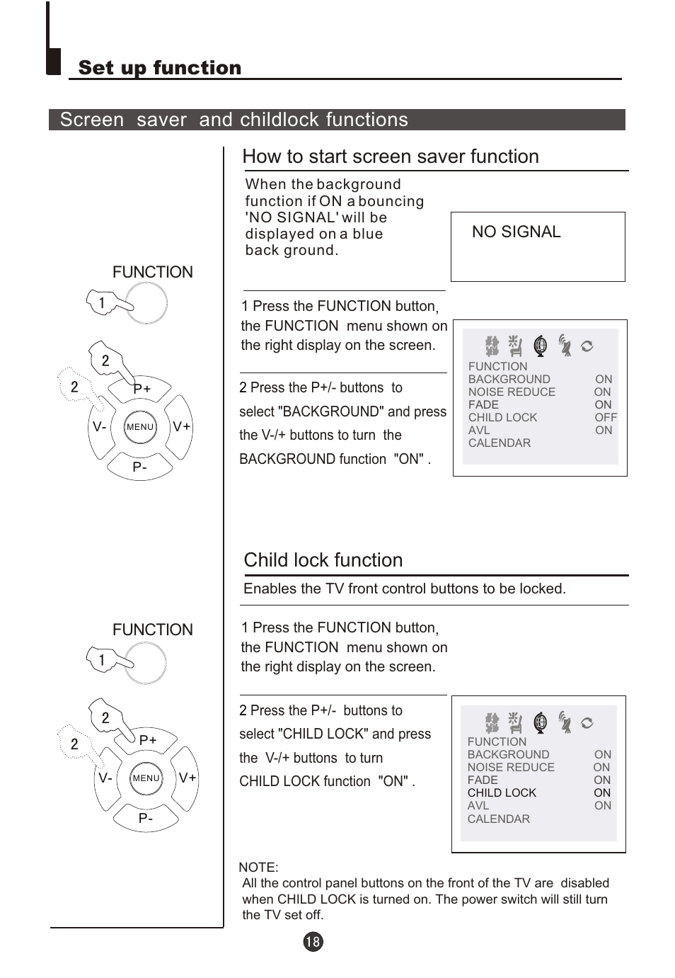 Т³гж 19, Child lock function | haier DTA21F98 User Manual | Page 19 / 36