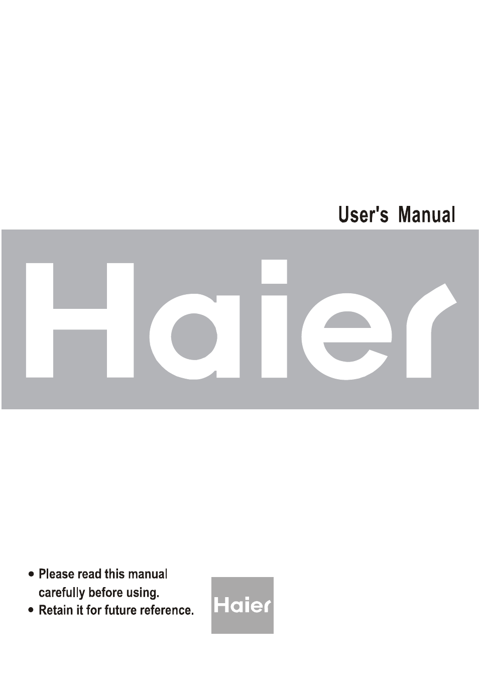 haier HDM3.5-1 User Manual | 9 pages