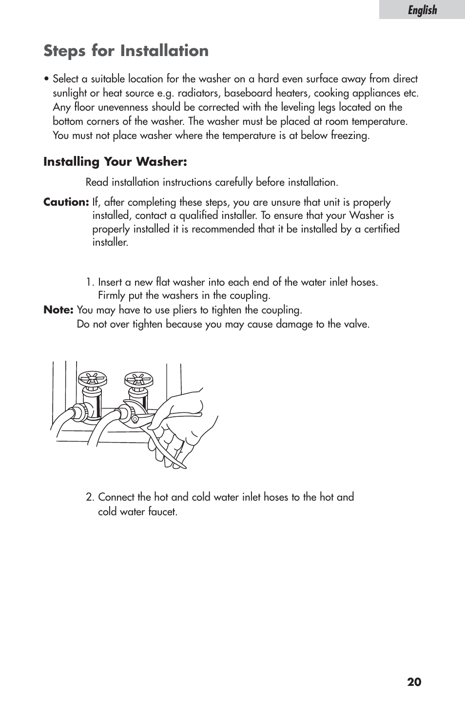 Steps for installation | haier ESL-T21 User Manual | Page 21 / 72