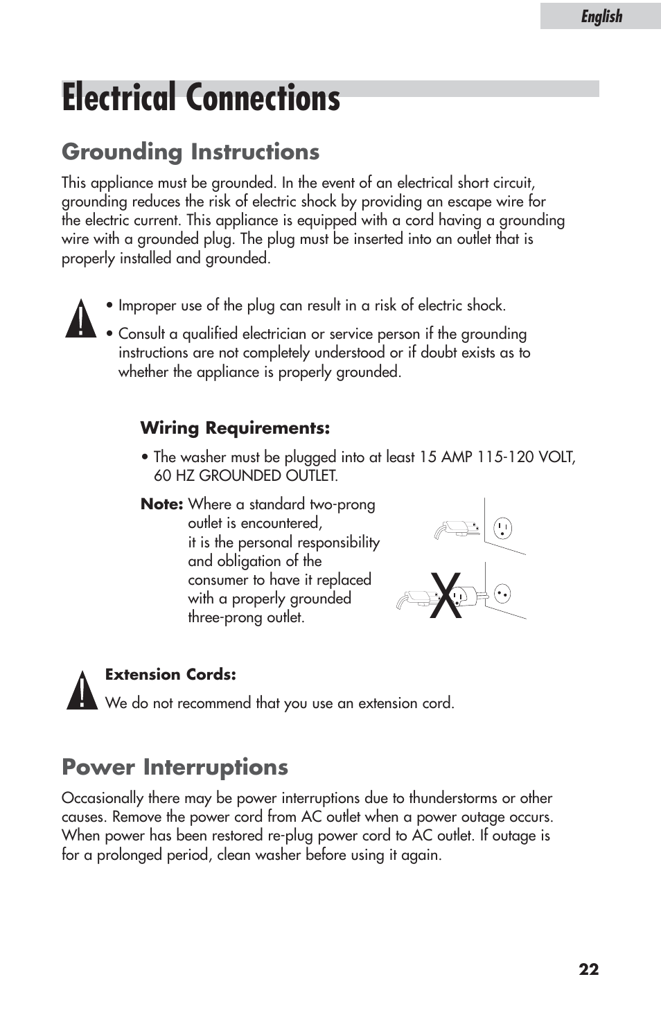 Electrical connections | haier ESL-T21 User Manual | Page 23 / 72