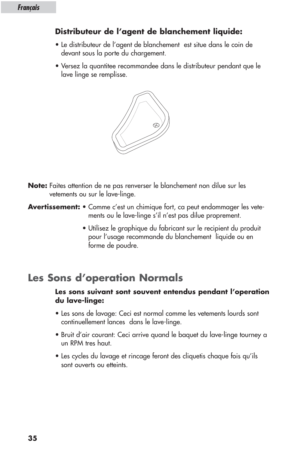 Les sons d’operation normals | haier ESL-T21 User Manual | Page 36 / 72