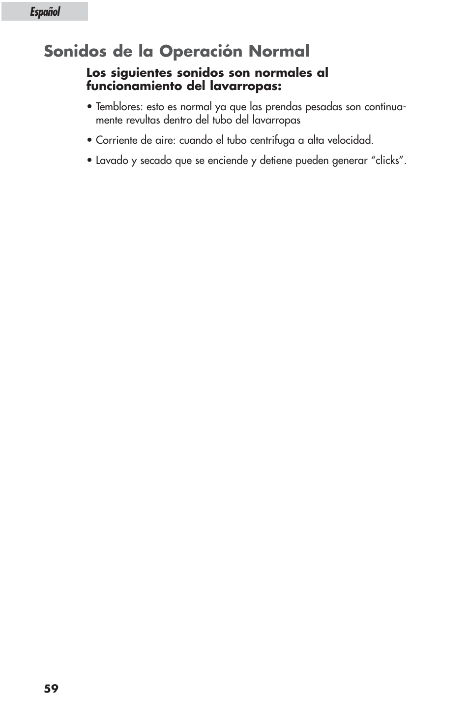 Sonidos de la operación normal | haier ESL-T21 User Manual | Page 60 / 72