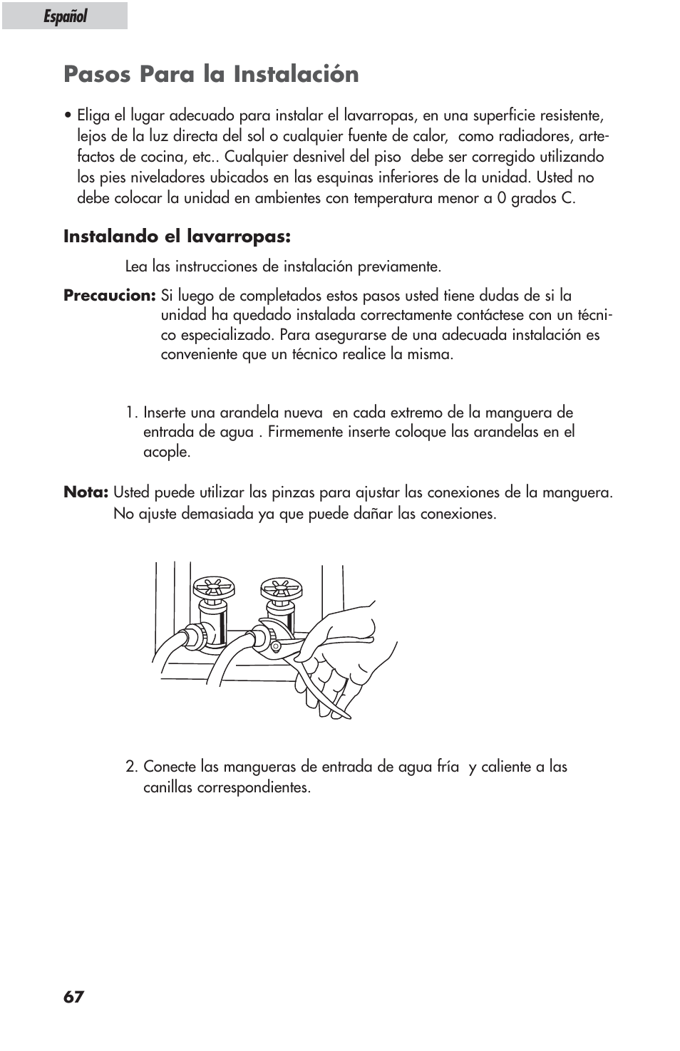 Pasos para la instalación | haier ESL-T21 User Manual | Page 68 / 72