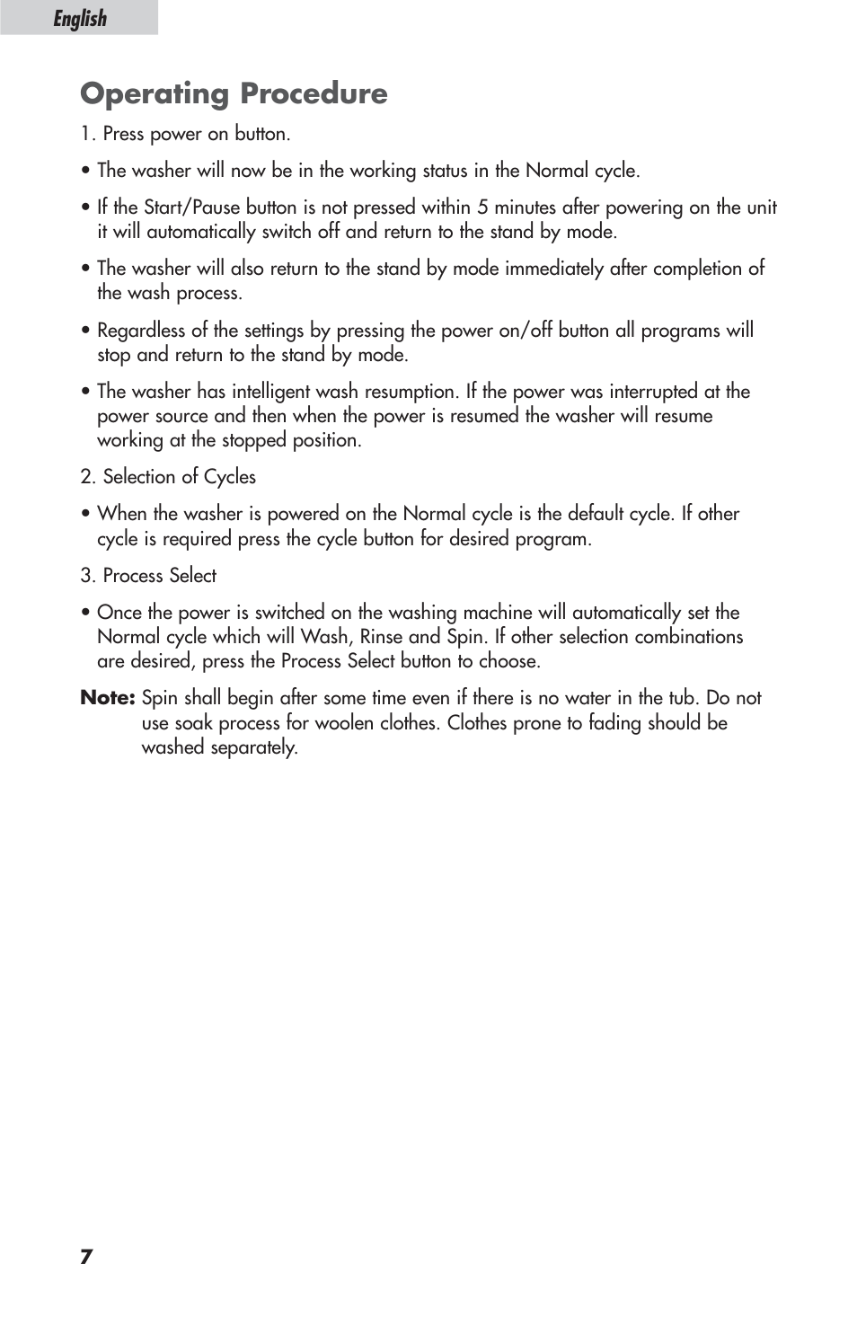 Operating procedure | haier ESL-T21 User Manual | Page 8 / 72