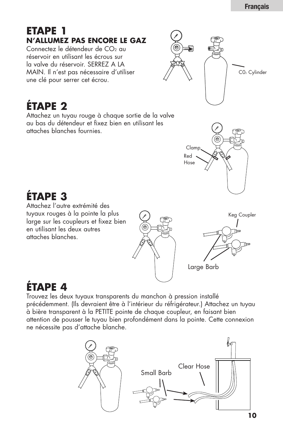 Etape 1, Étape 2, Étape 3 | Étape 4 | haier HBF205E User Manual | Page 35 / 76
