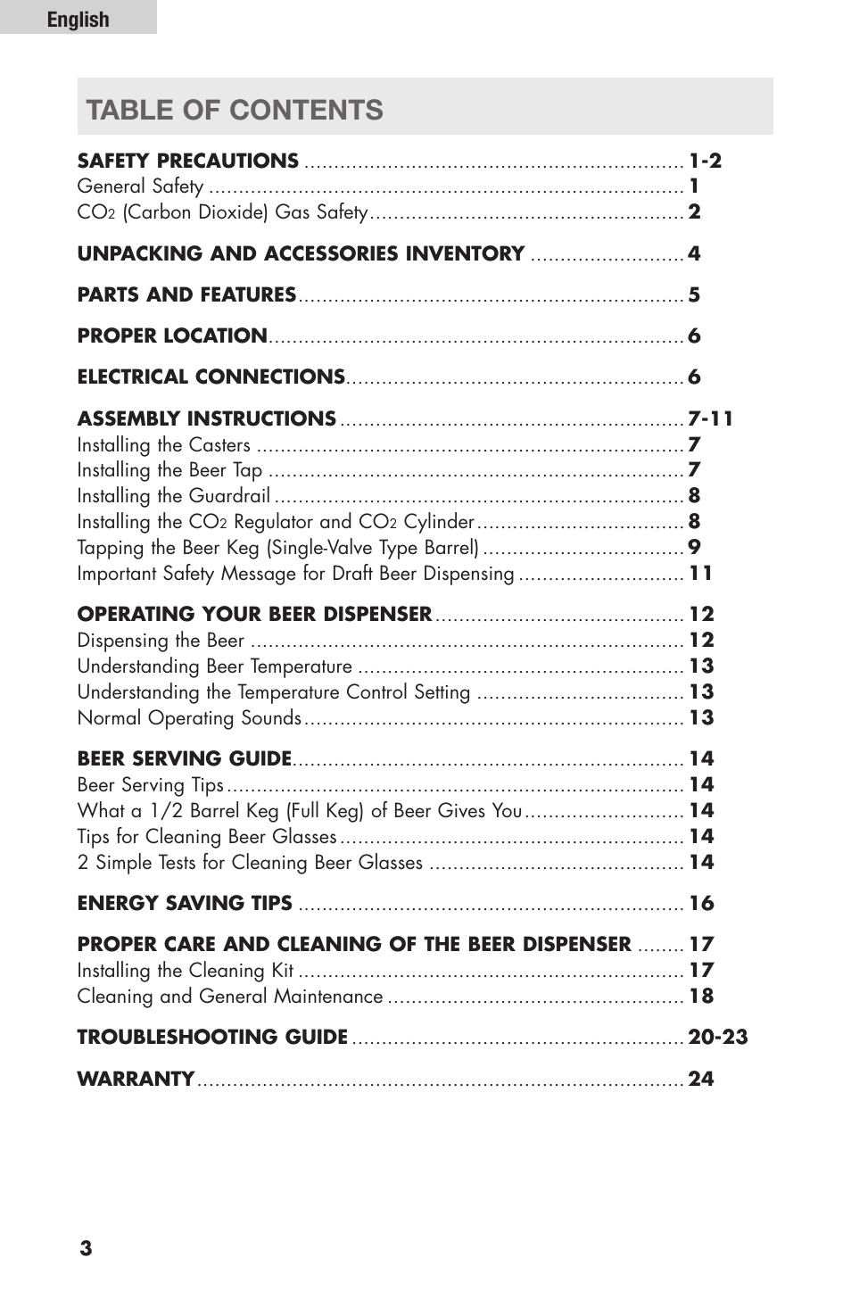 haier HBF205E User Manual | Page 4 / 76