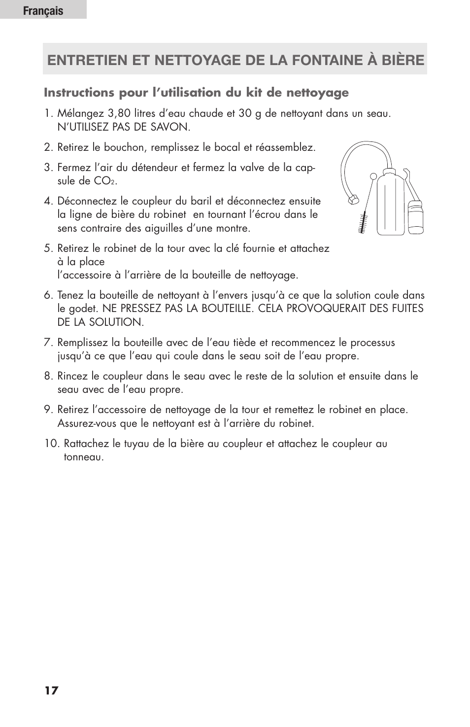 Entretien et nettoyage de la fontaine à bière | haier HBF205E User Manual | Page 42 / 76