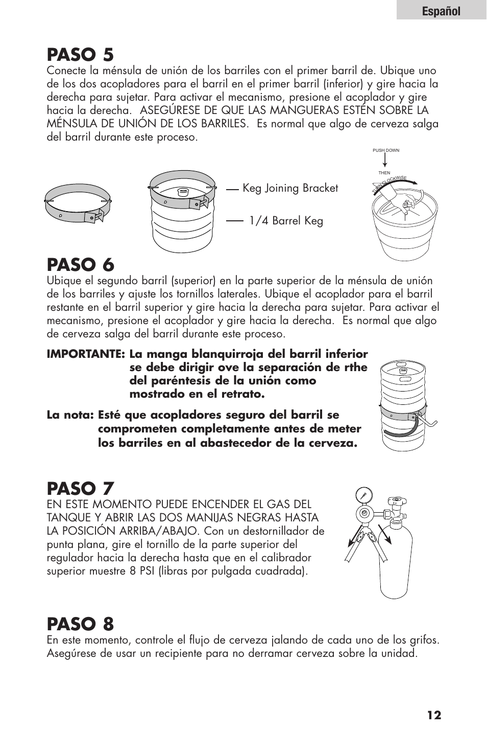 Paso 5, Paso 6, Paso 7 | Paso 8 | haier HBF205E User Manual | Page 61 / 76