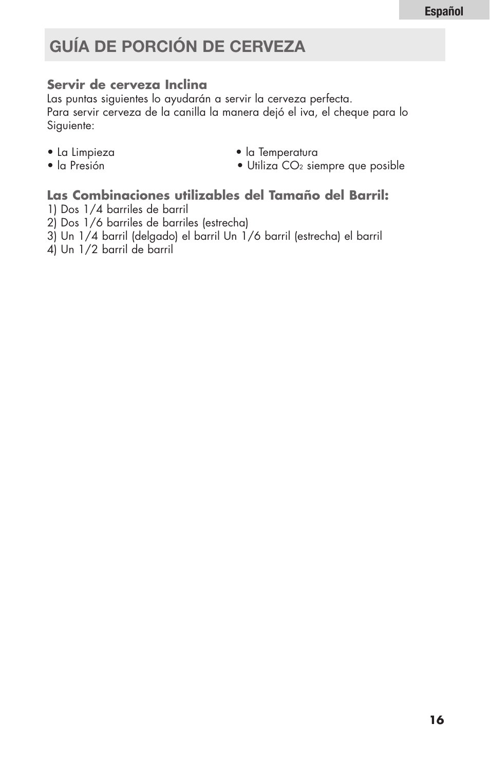 Guía de porción de cerveza | haier HBF205E User Manual | Page 65 / 76