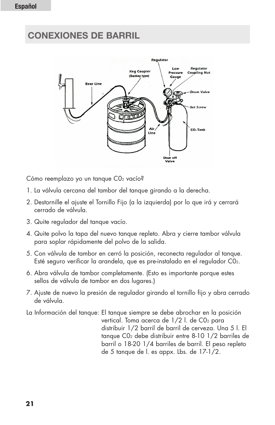 Conexiones de barril, Español | haier HBF205E User Manual | Page 70 / 76
