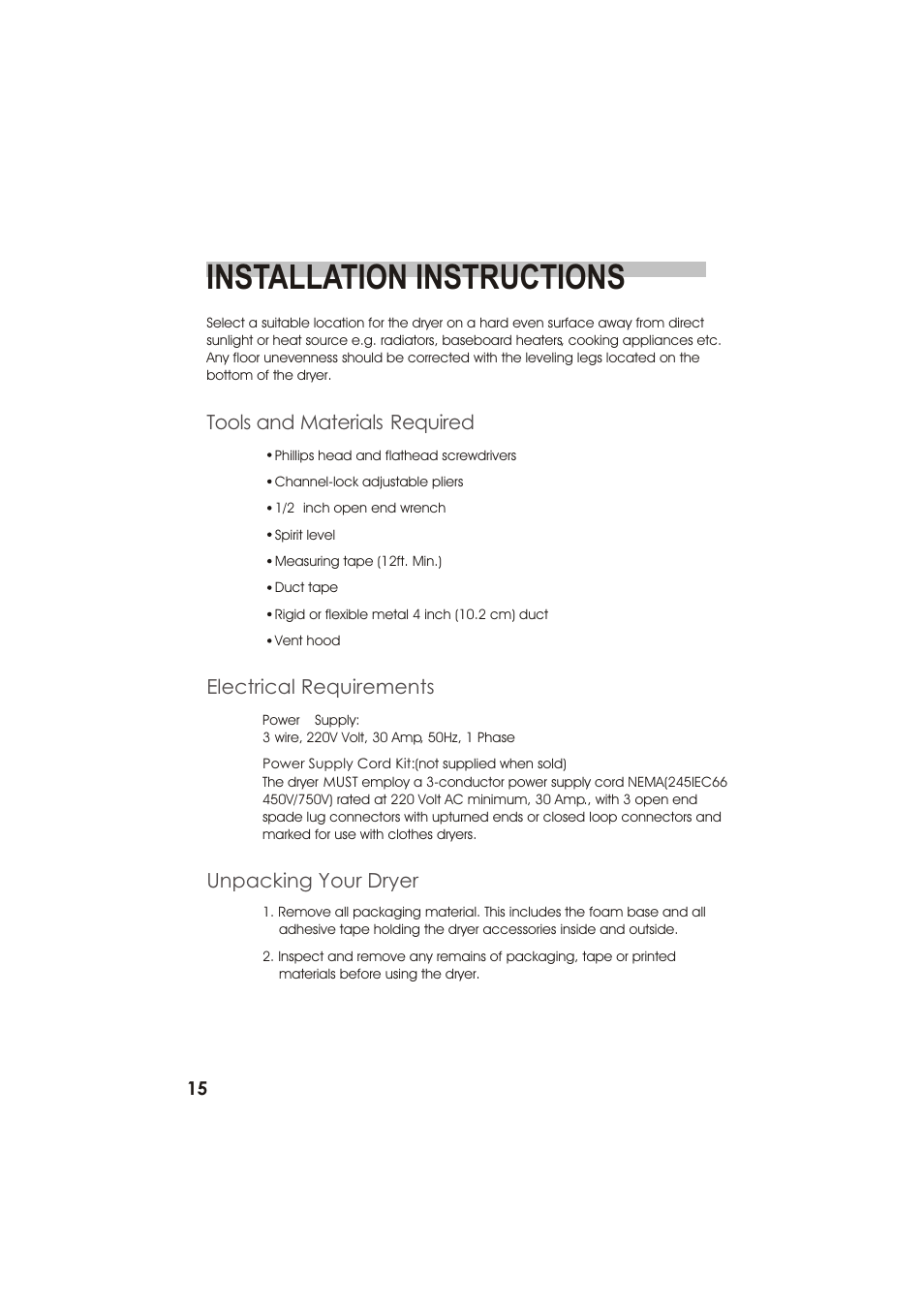 Installation instructions | haier GDZ22-2 User Manual | Page 16 / 24