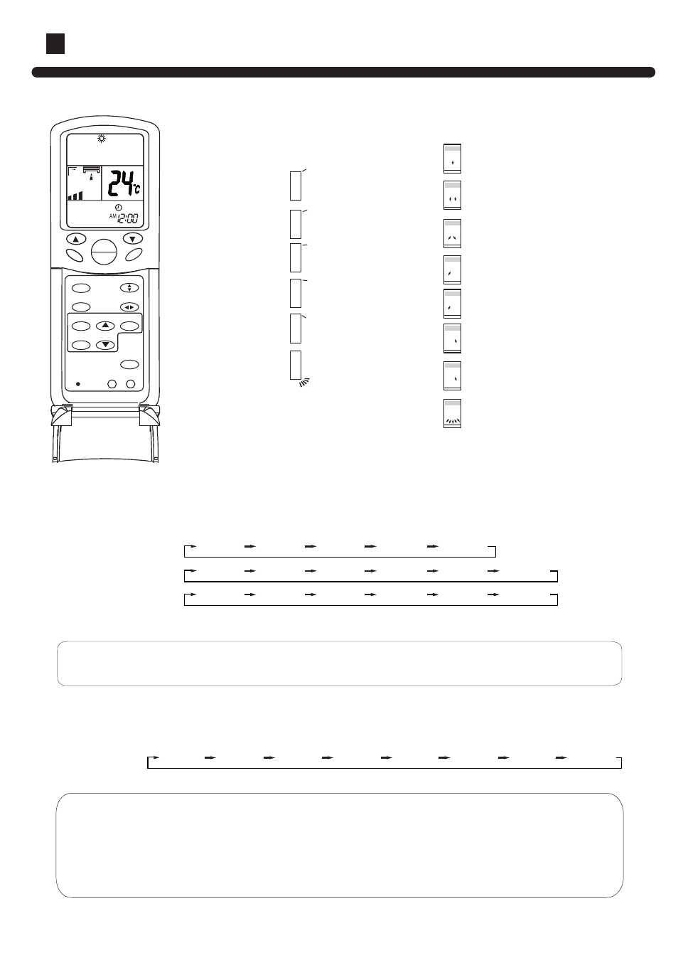 Operation, Up & down air direction, Left & right air direction | Air flow adjustment swing louvers, Up and down side from side, Vertical louvers) (horizontal louvers) | haier AP602AKEAA User Manual | Page 10 / 30
