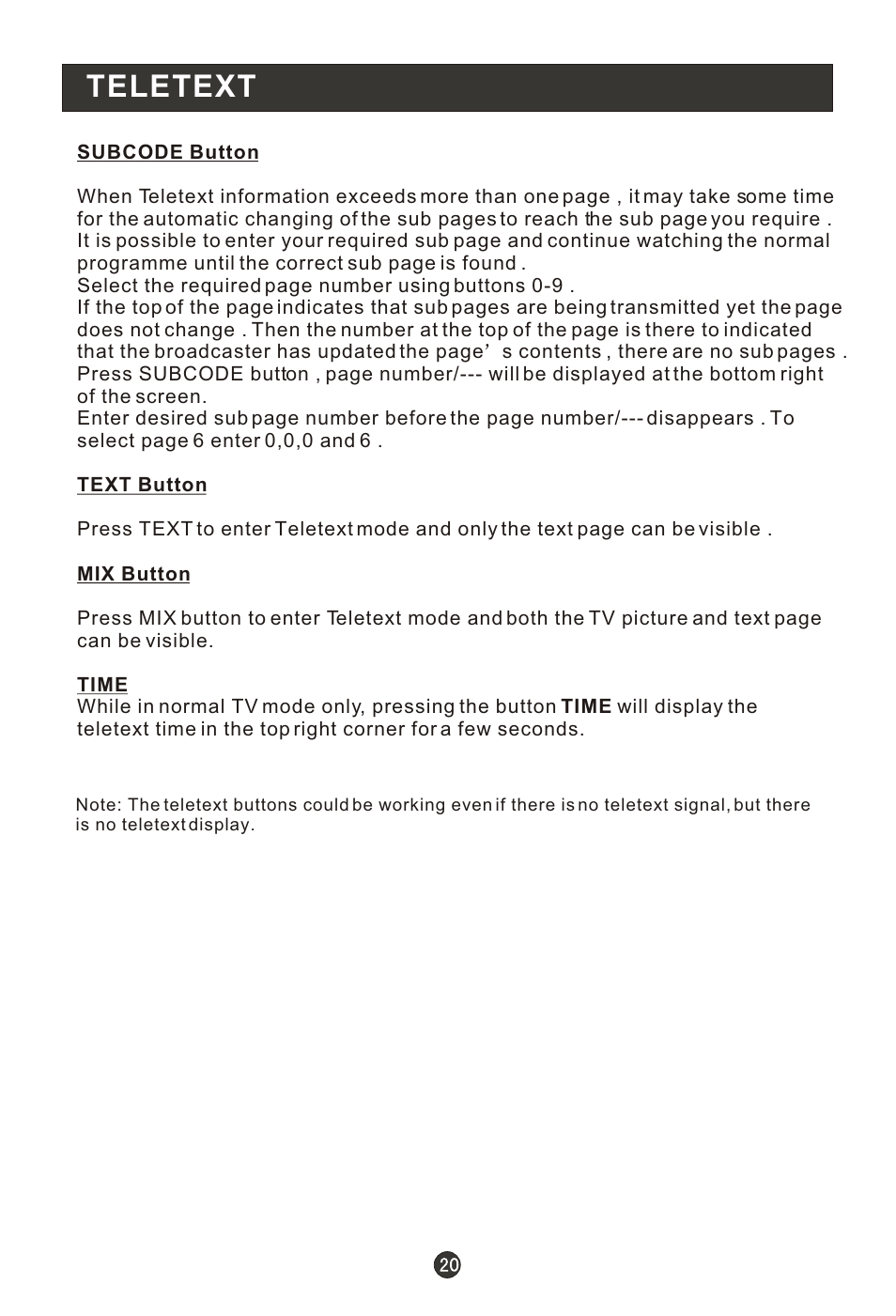 Т³гж 24, Teletext | haier L19R1BW User Manual | Page 23 / 26