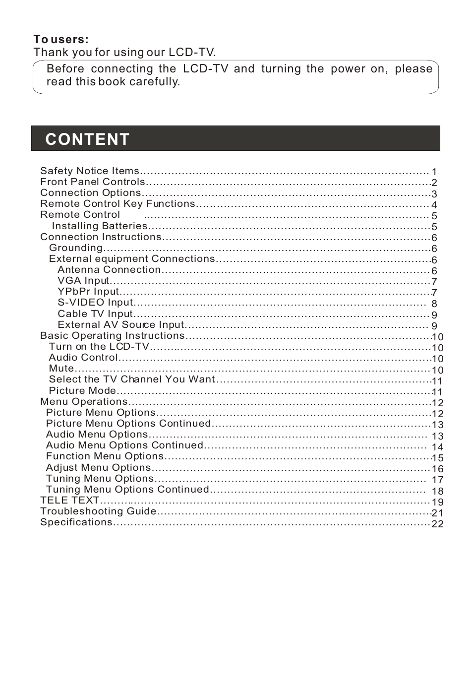 Т³гж 4, Content | haier L19R1BW User Manual | Page 3 / 26